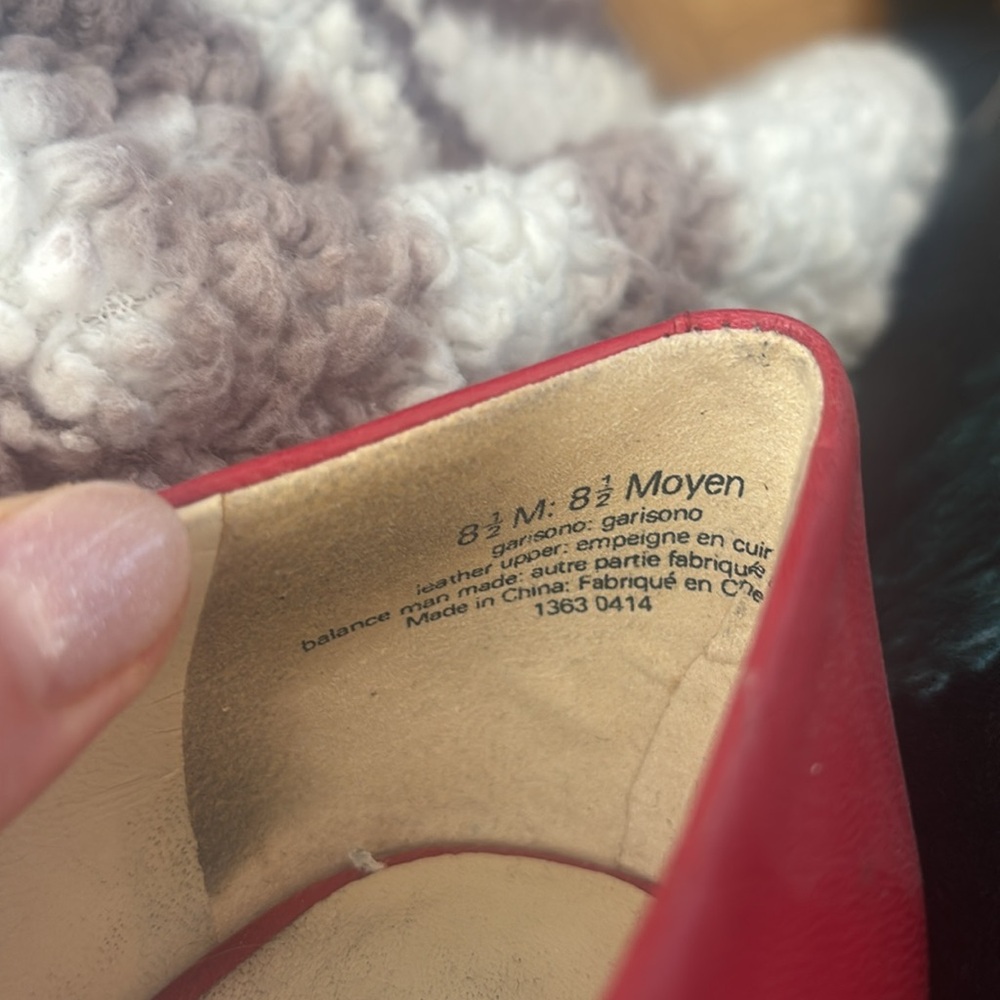 Nine West Red Pointed Toe Leather Pumps - Picture 5 of 5